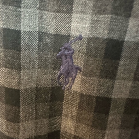 RALPH LAUREN BLUE LABEL | Men’s XL Black & Grey Checkered Shirt - Picture 5 of 6